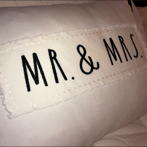 Rae Dunn Other - Rae Dunn | MR. & MRS. Decorative Pillow w/ Tassels